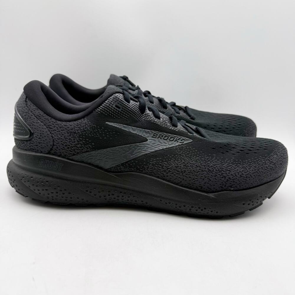 Brooks Mens Ghost 16 Athletic Shoes Size 10.5 Narrow EU 44.5 Black Running EUC